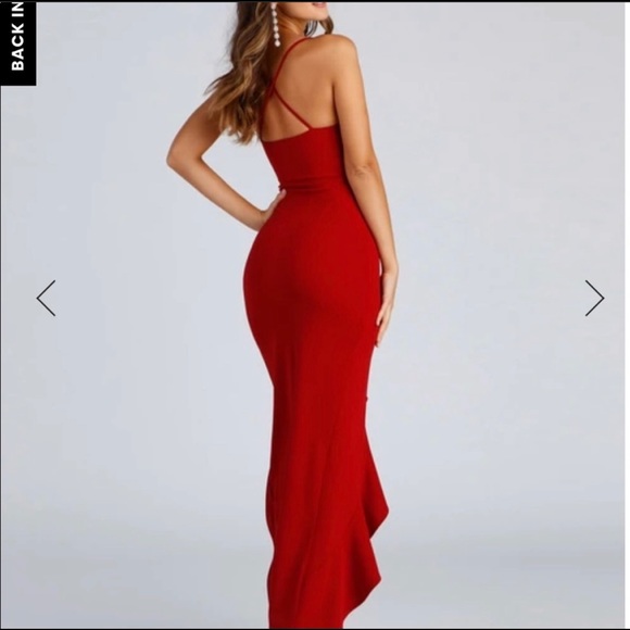 NWT Windsor Long Red Formal/Prom Dress - Picture 2 of 4